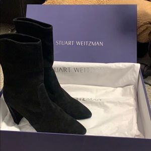 Stuart Weitzman black suede boots